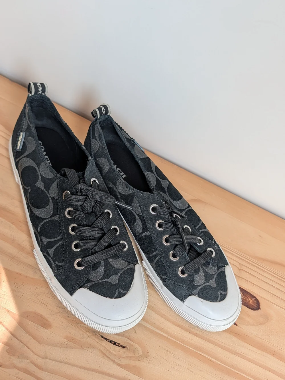 Coach Black Signature Canvas Low-Top Sneakers